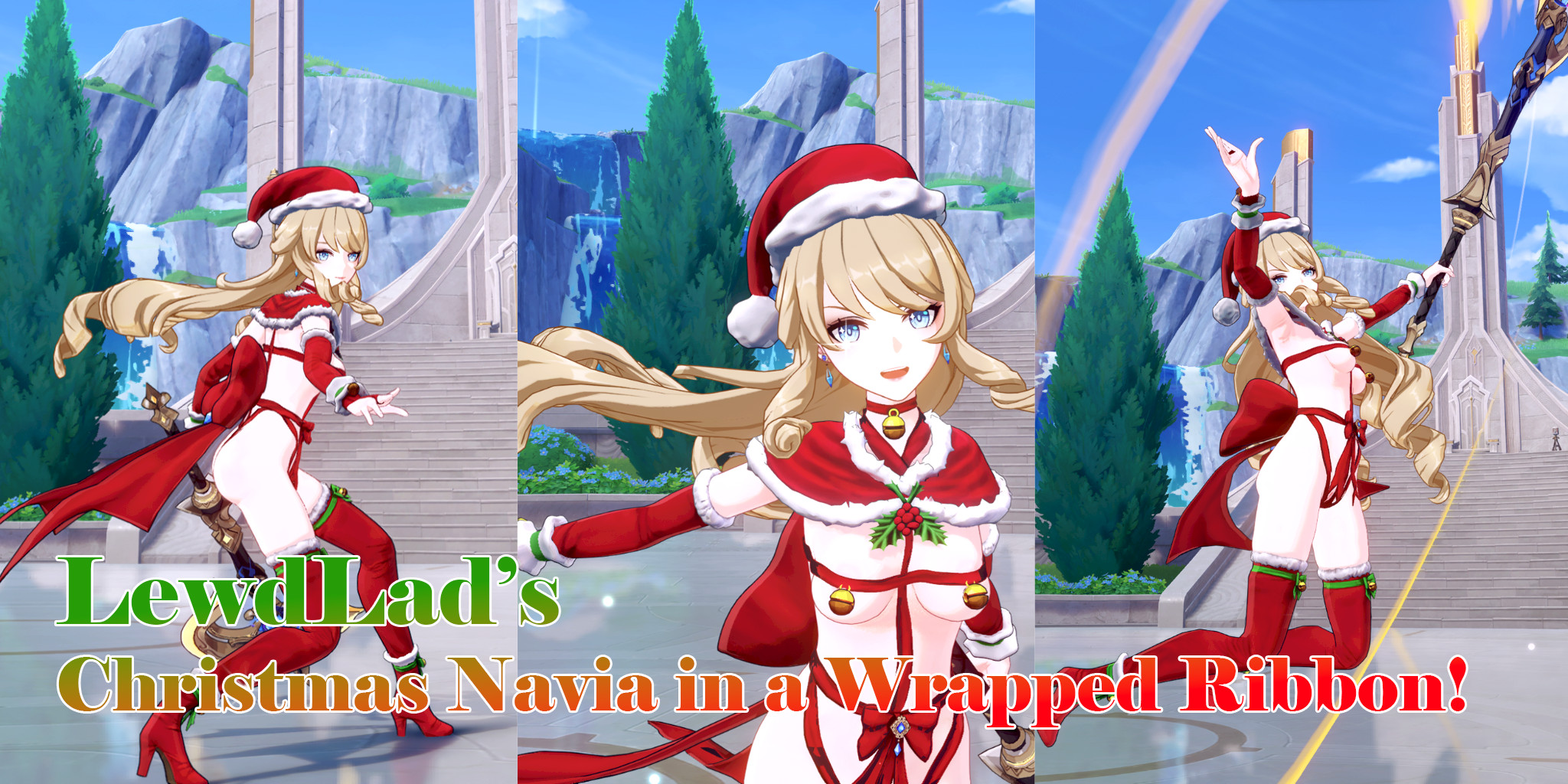 Sexy Christmas Navia in a Wrapped Ribbon! (NSFW)