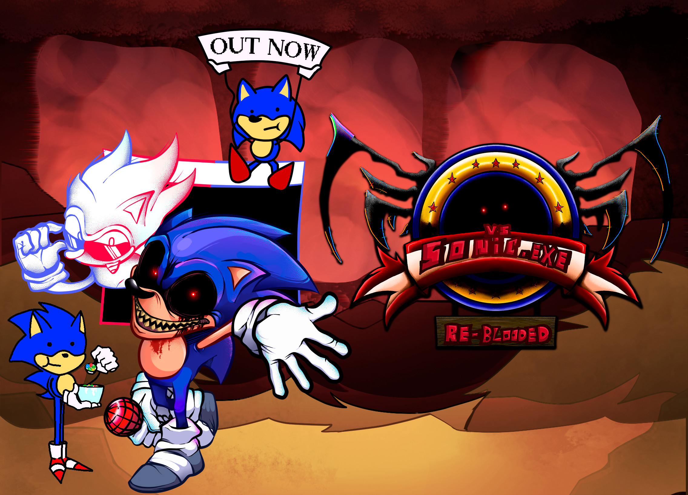 Vs.Sonic.Exe [Re-BLooded]-HOTFIX Mod for Friday Night Funkin' | FNF Mods