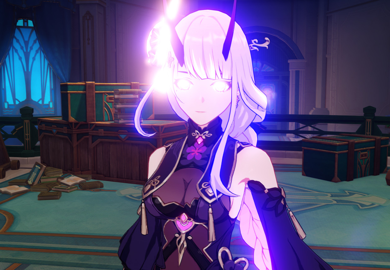 Raiden Ei = Pink Glow