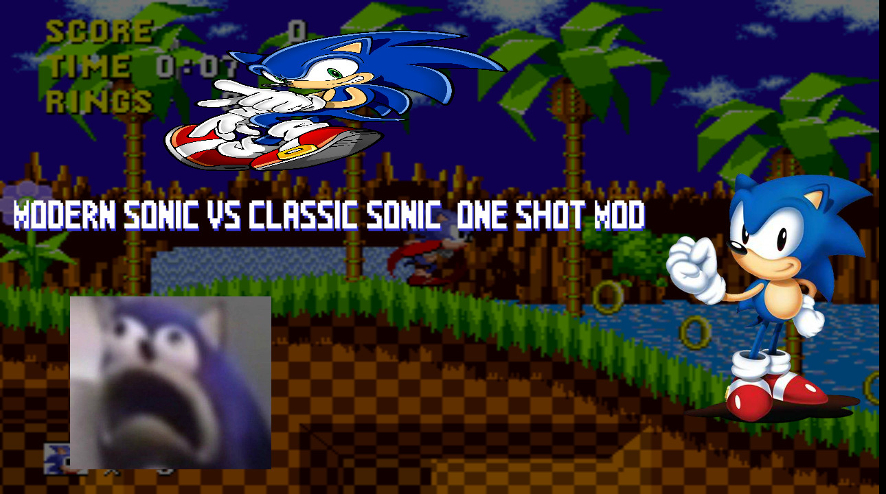 Modern Sonic VS Classic Sonic One Shot mod