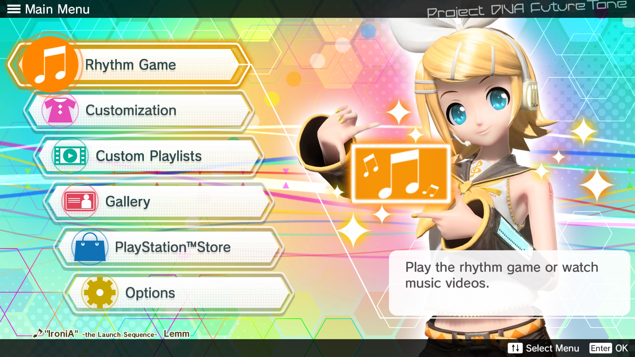 FT UI: main menu reverse Mod for Hatsune Miku: Project DIVA Mega Mix+ ...