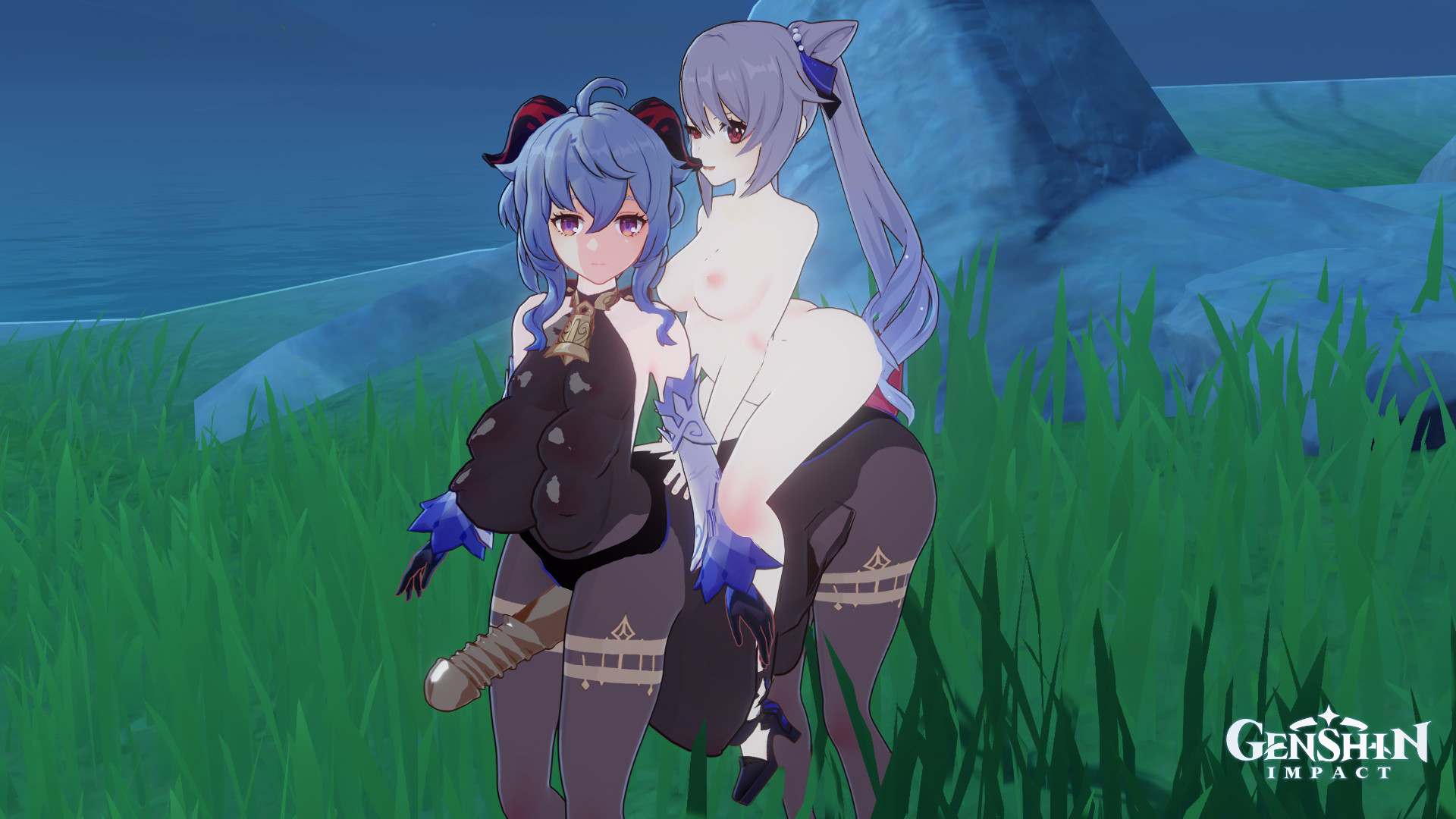 Ganyu humantaur with 12 boobies