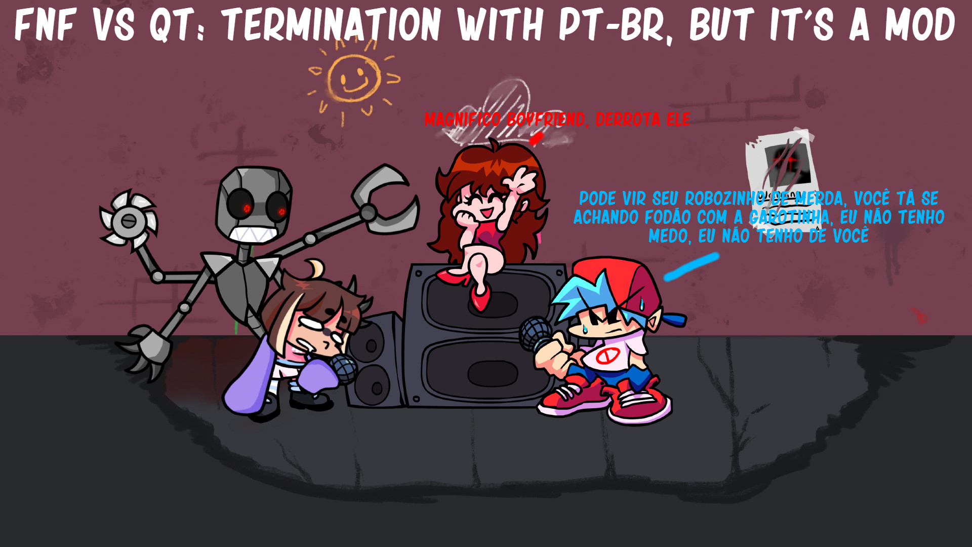FNF VS QT: Termination With PT-BR, But It's A Mod