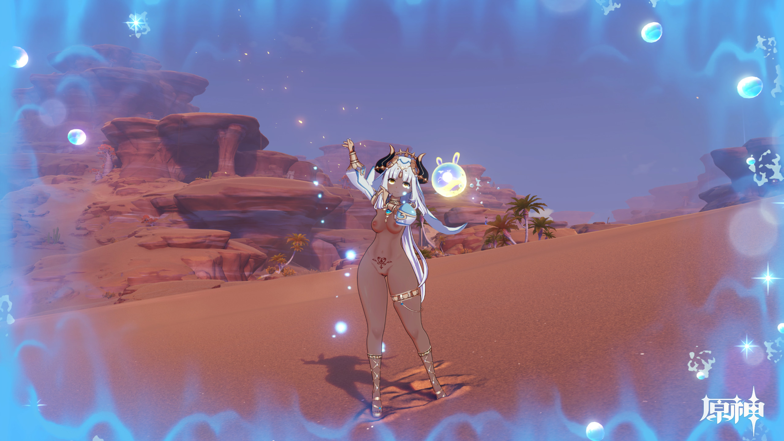 Nilou Dark skin with White hair （Texture）