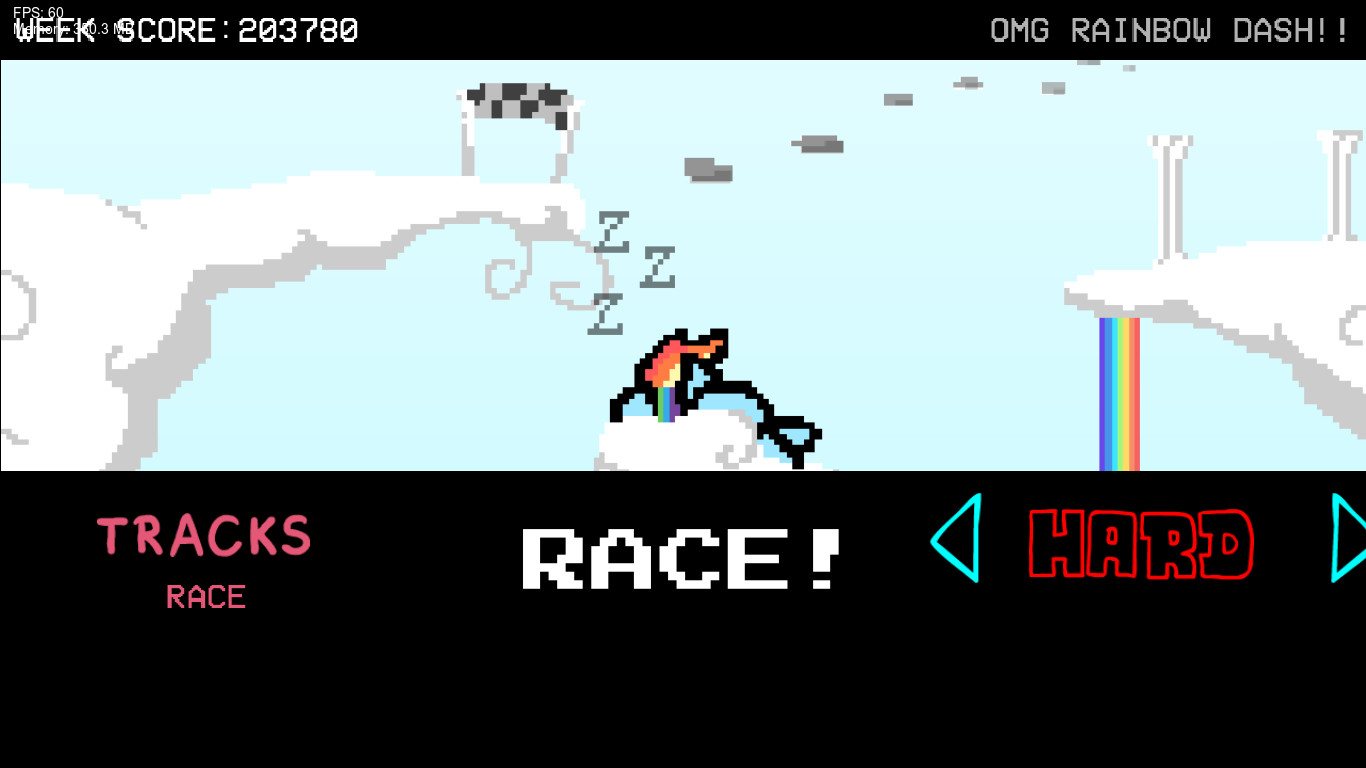 Friday Night In Equestria - race with Rainbow Dash