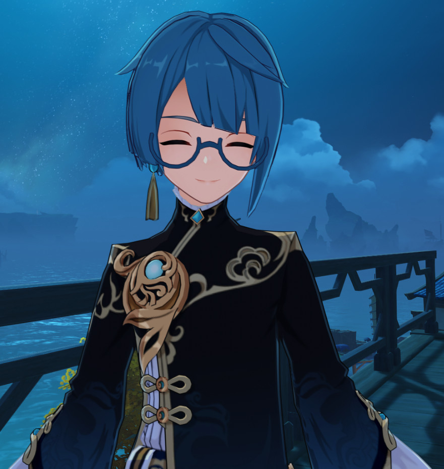 Xingqiu with glasses