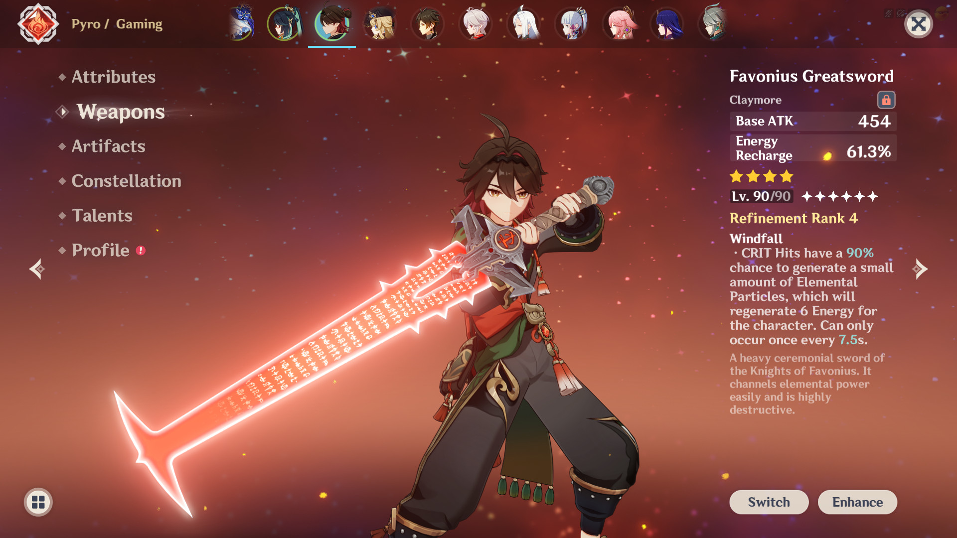 Doom Crucible 0ver Favonius GreatSword