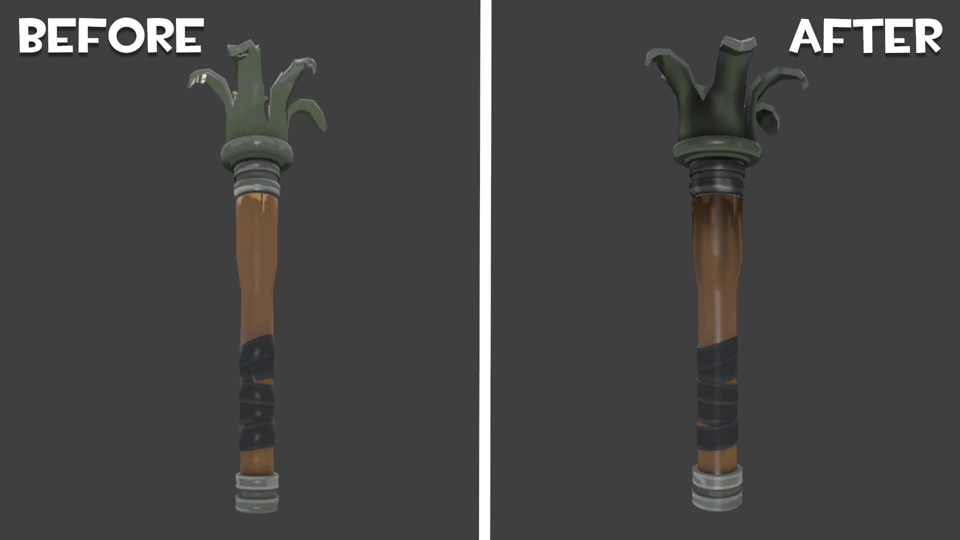 Ullapool Caber smoothing and material fix