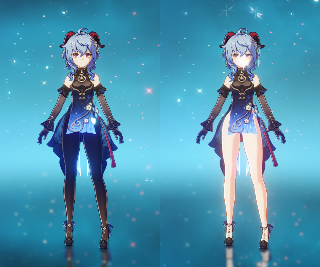 Ganyu Twilight Stocking and Halfnude