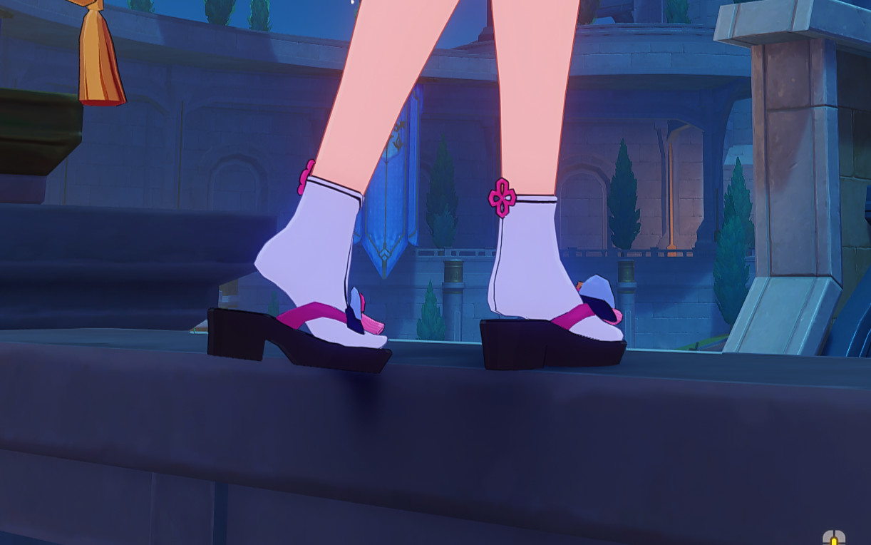 Real Physics of Ayaka's geta（绫华木屐真实物理效果）