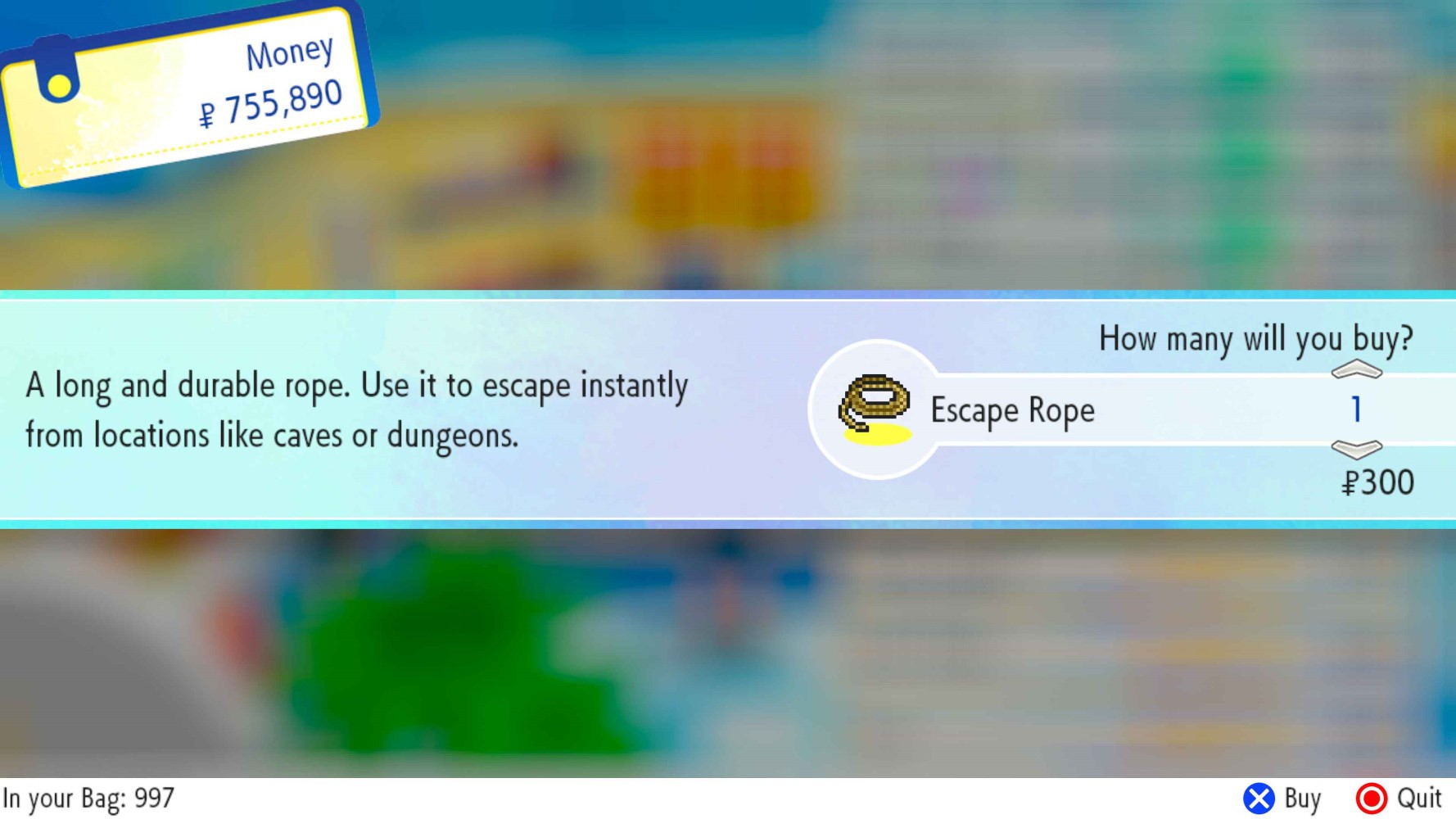 Escape Ropes in Pokémon Let's Go Pikachu & Eevee 