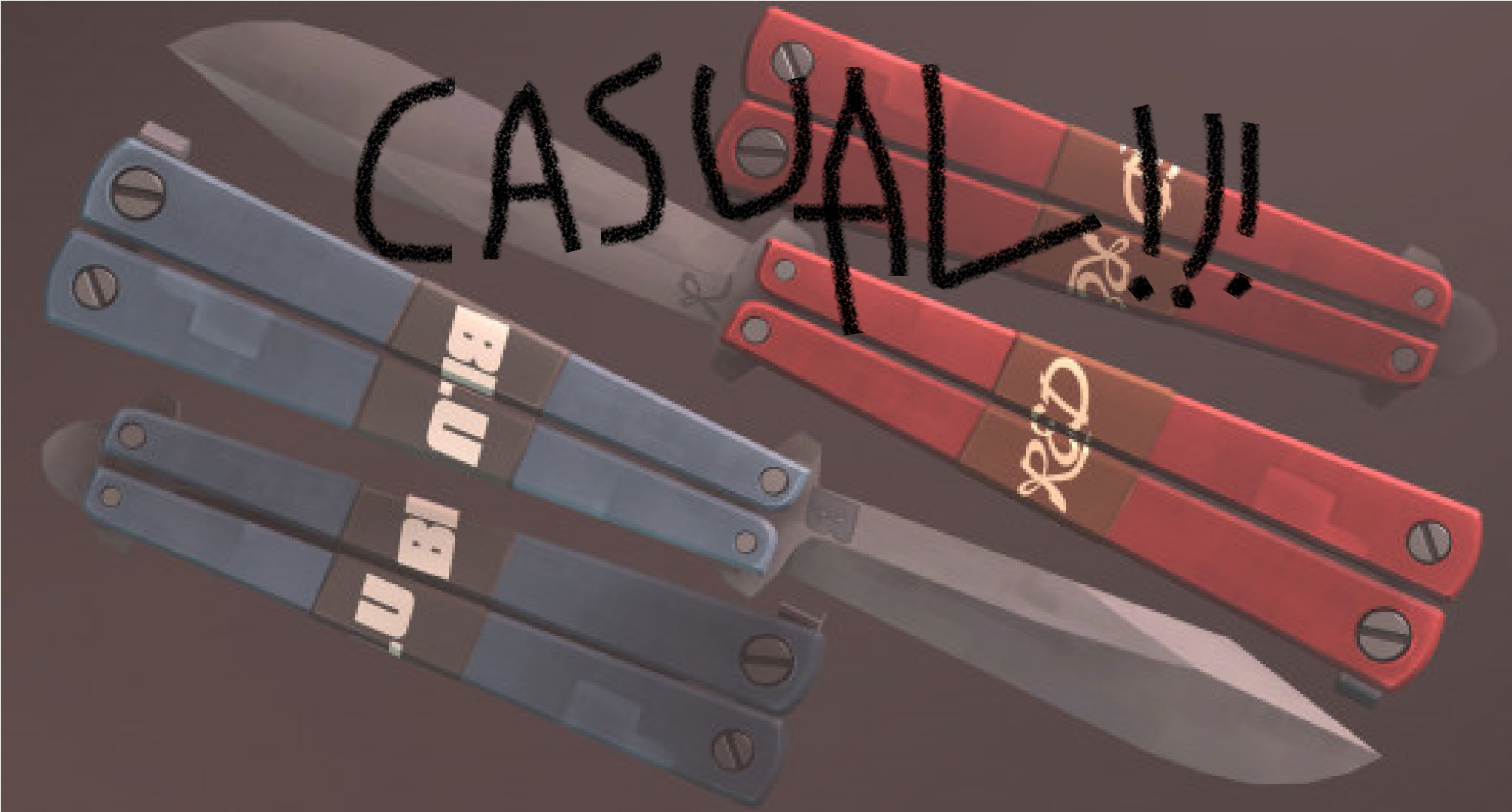 team colored knife casual fix