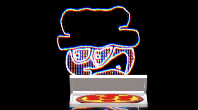 Dan's pizzaria advertiesment but its charted