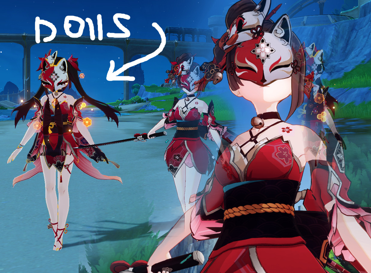 Chiori Sparkle outfit + Sparkle Clone as DOLLS