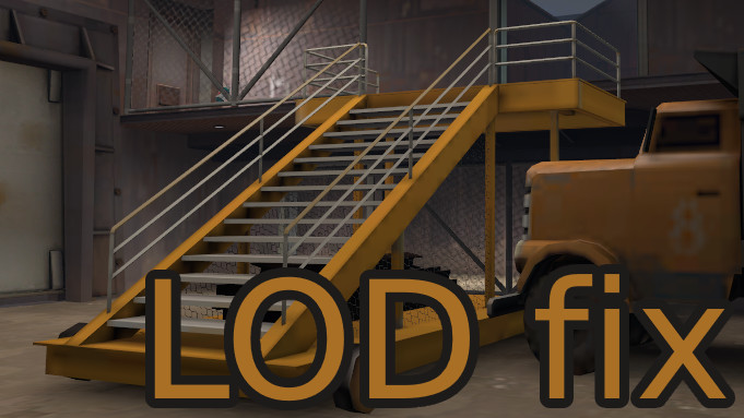 Portable stairs railings LOD fix