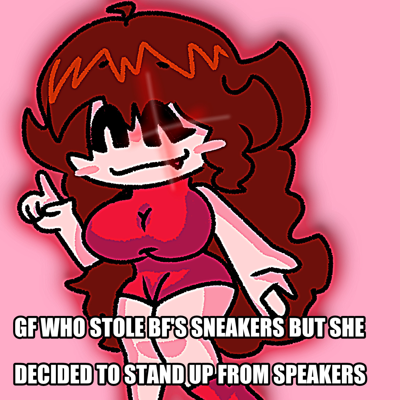 Thicc GF who stole BF's sneakers but she stood up