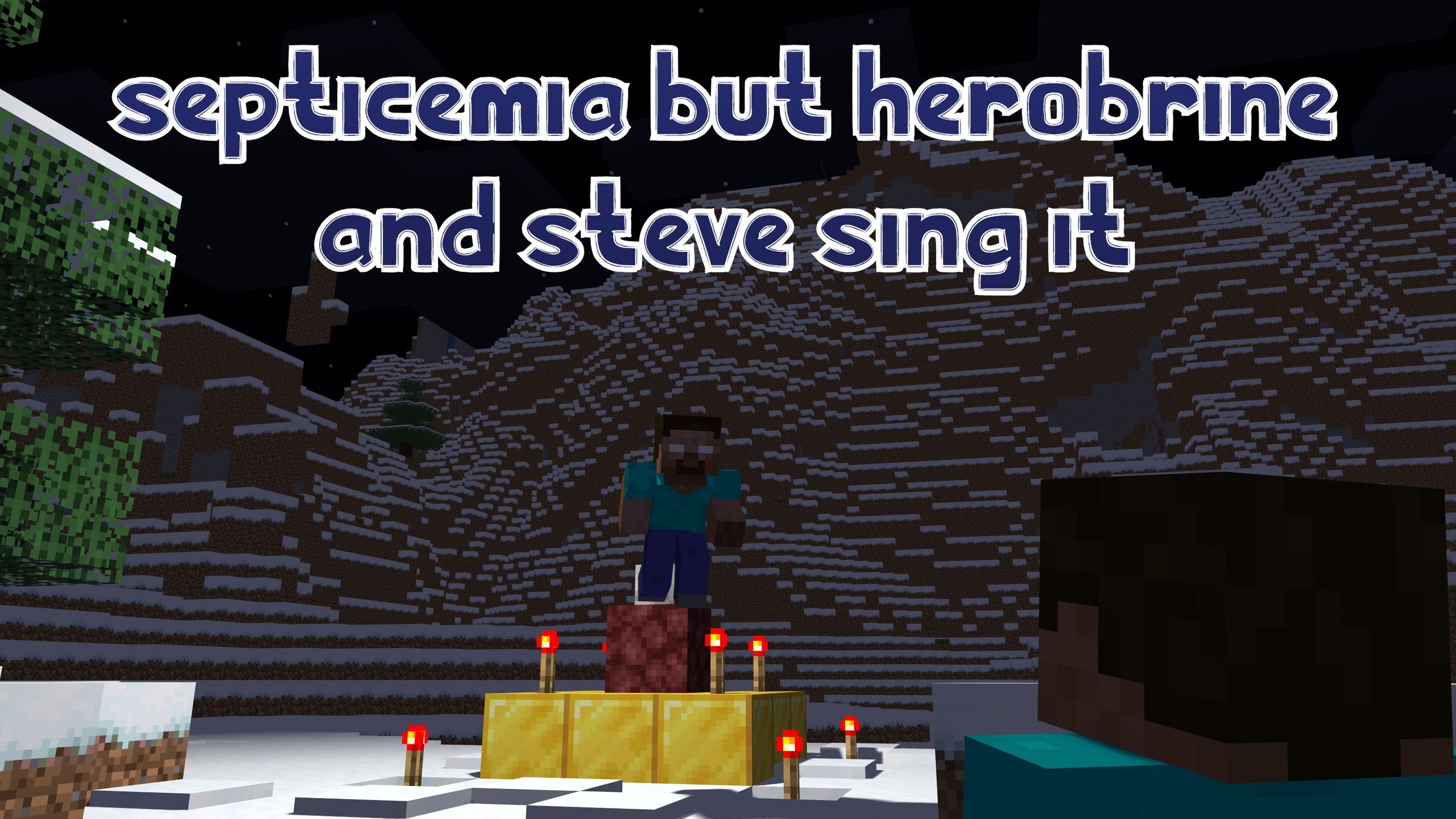 FNF Septicemia but Herobrine and Steve sing it