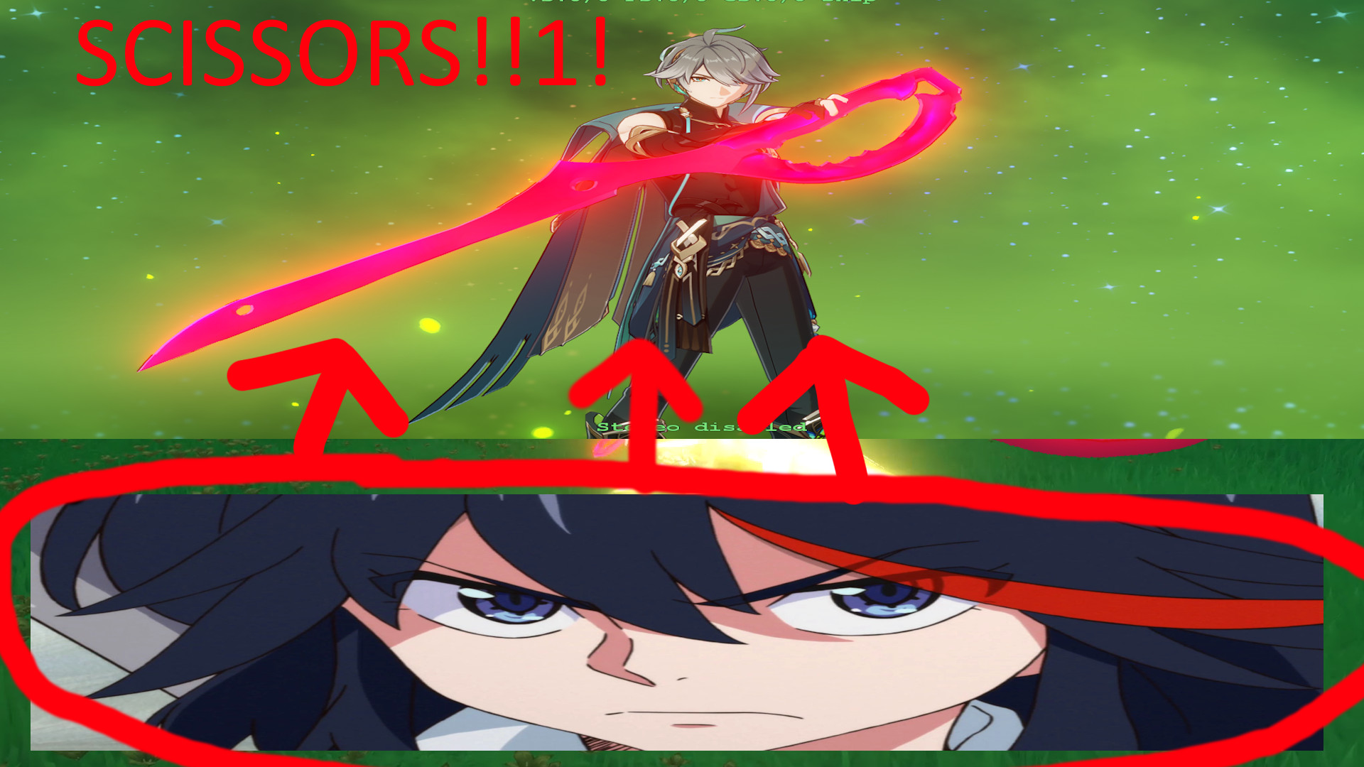 Ryuko Scissors Over Light of Foliar Incision