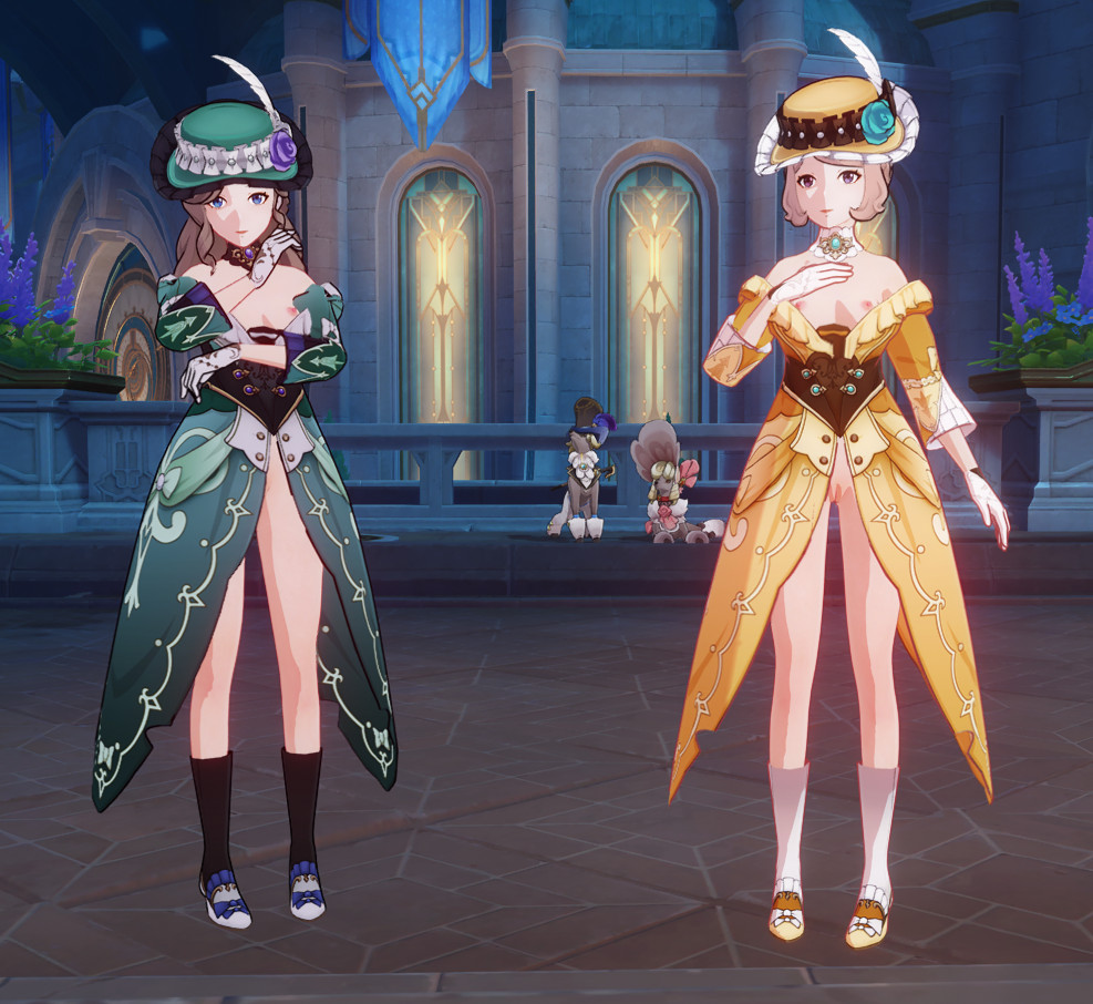 NPC Half Nude - Fontaine Elegant Dress NPC