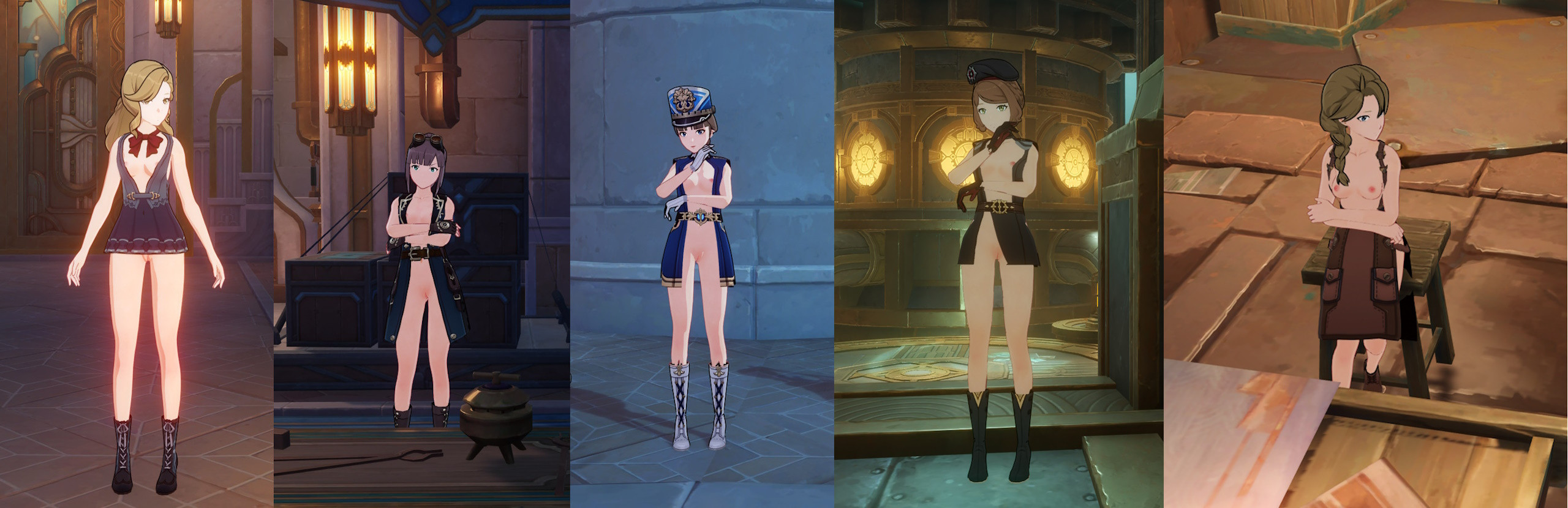 NPC Half Nude - Fontaine Skirt NPC