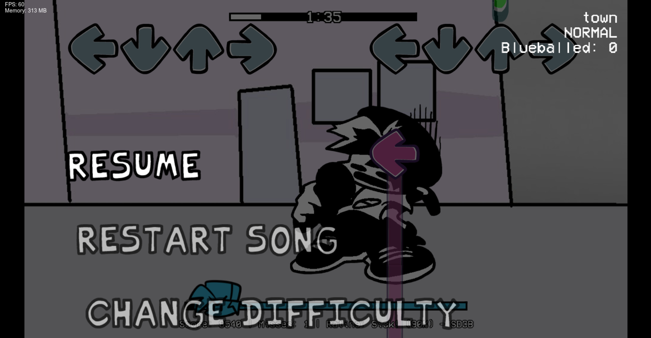 town - lavender town fnf chart