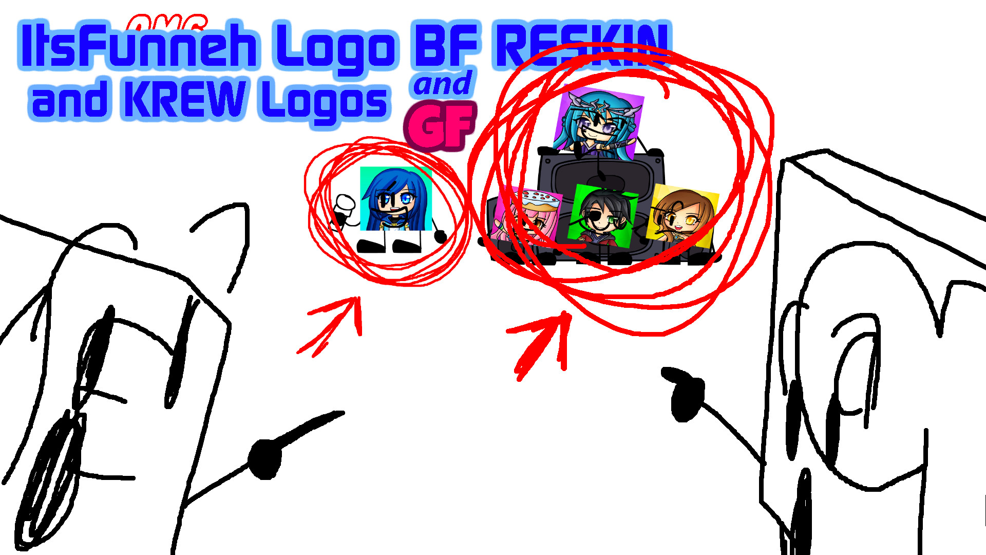 ItsFunneh Logo and KREW Logos BF and GF reskin