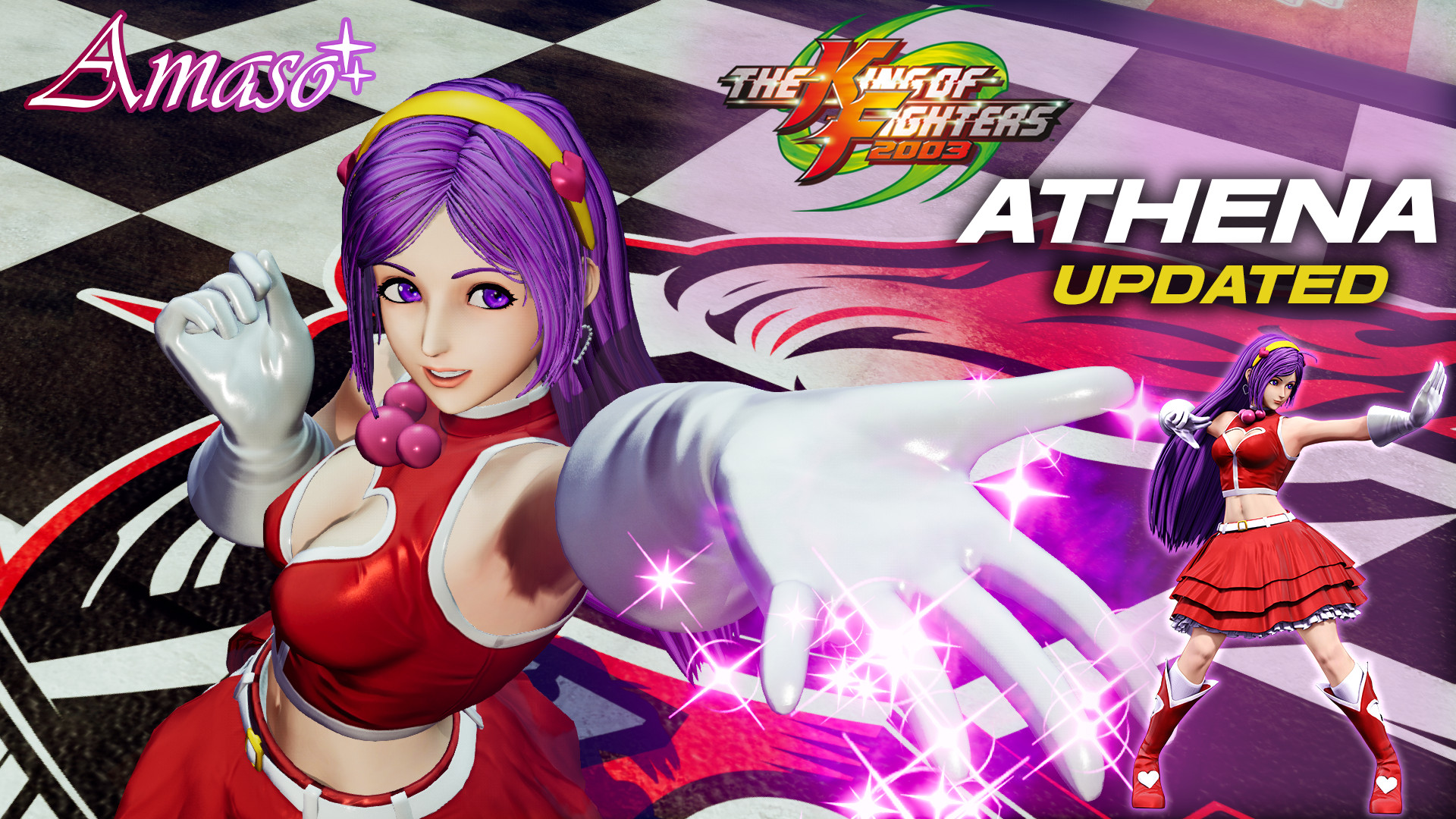 KOF2003 Athena (V2 UPDATE+ Short skirt version)) Mod for The King 