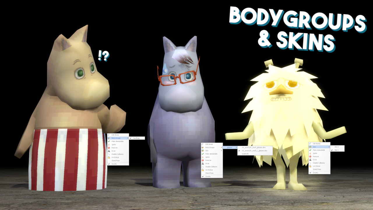 ムーミンDS The Moomins DS Model Pack Mod for Garry's Mod | GMod Mods