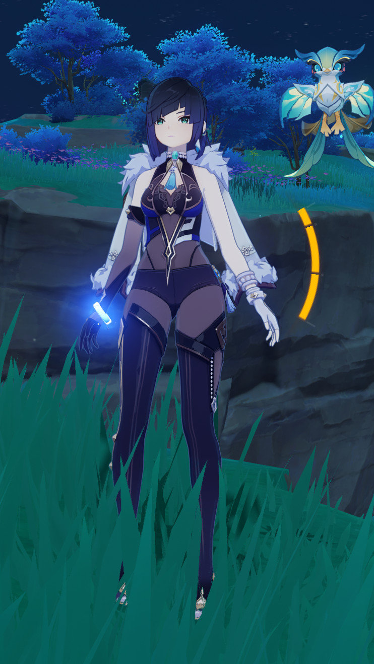 Yelan hotpants Deshined+ stockings