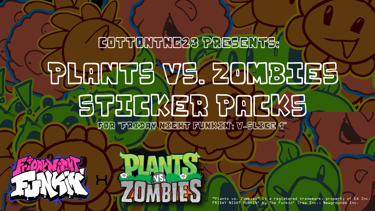 "PLANTS VS. ZOMBIES" STICKERS FOR V-SLICE 1 (FNF')