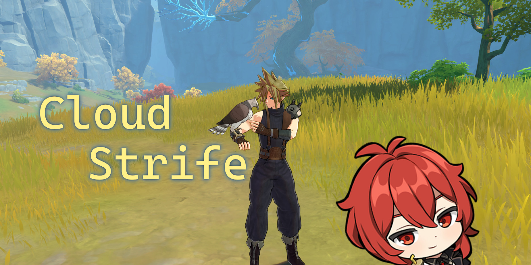Cloud Strife over Diluc (FF)