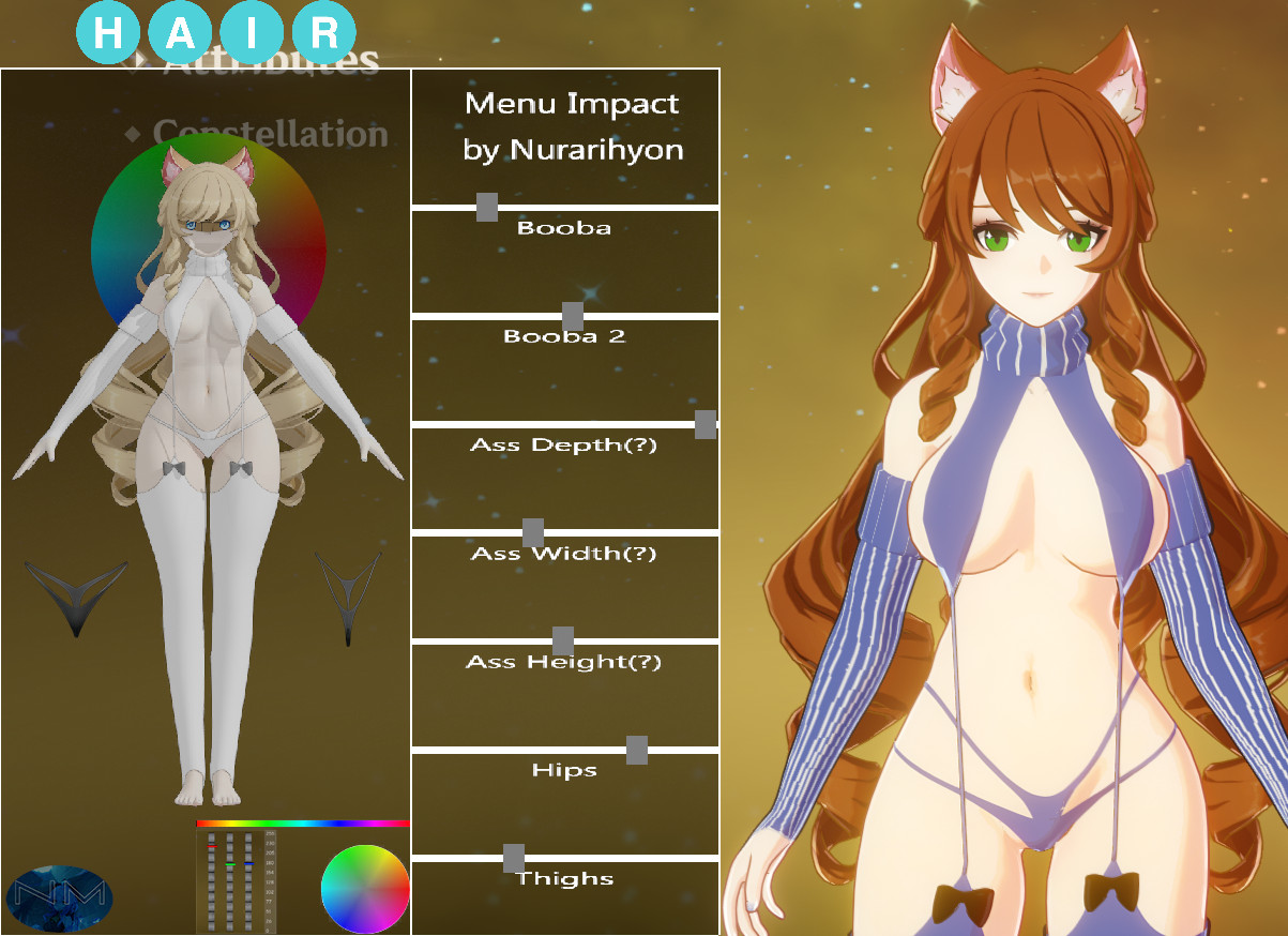 Virgin Destroyer Navia with Body and RGB Sliders