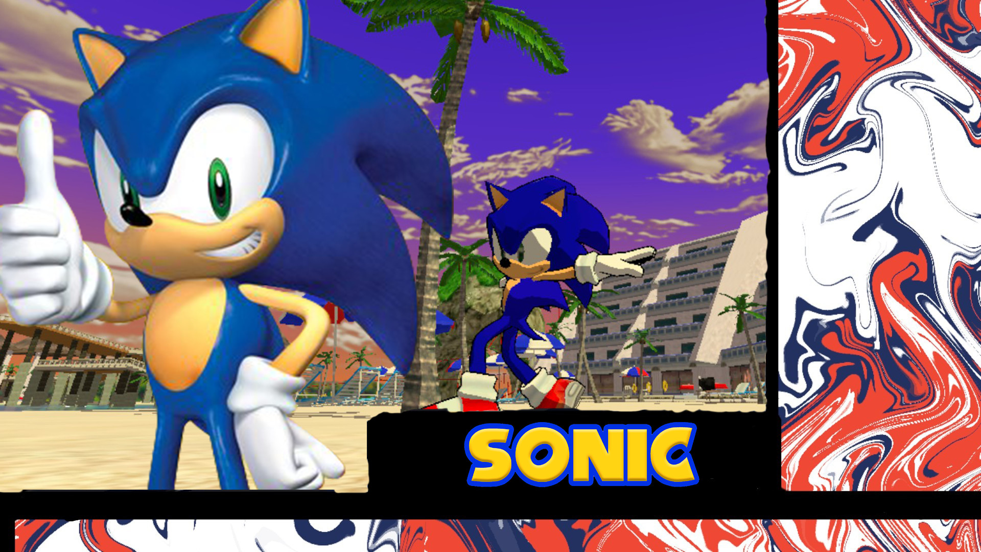 Sonic [SEGA Superstars] [Bomb Rush Cyberfunk] [Mods]