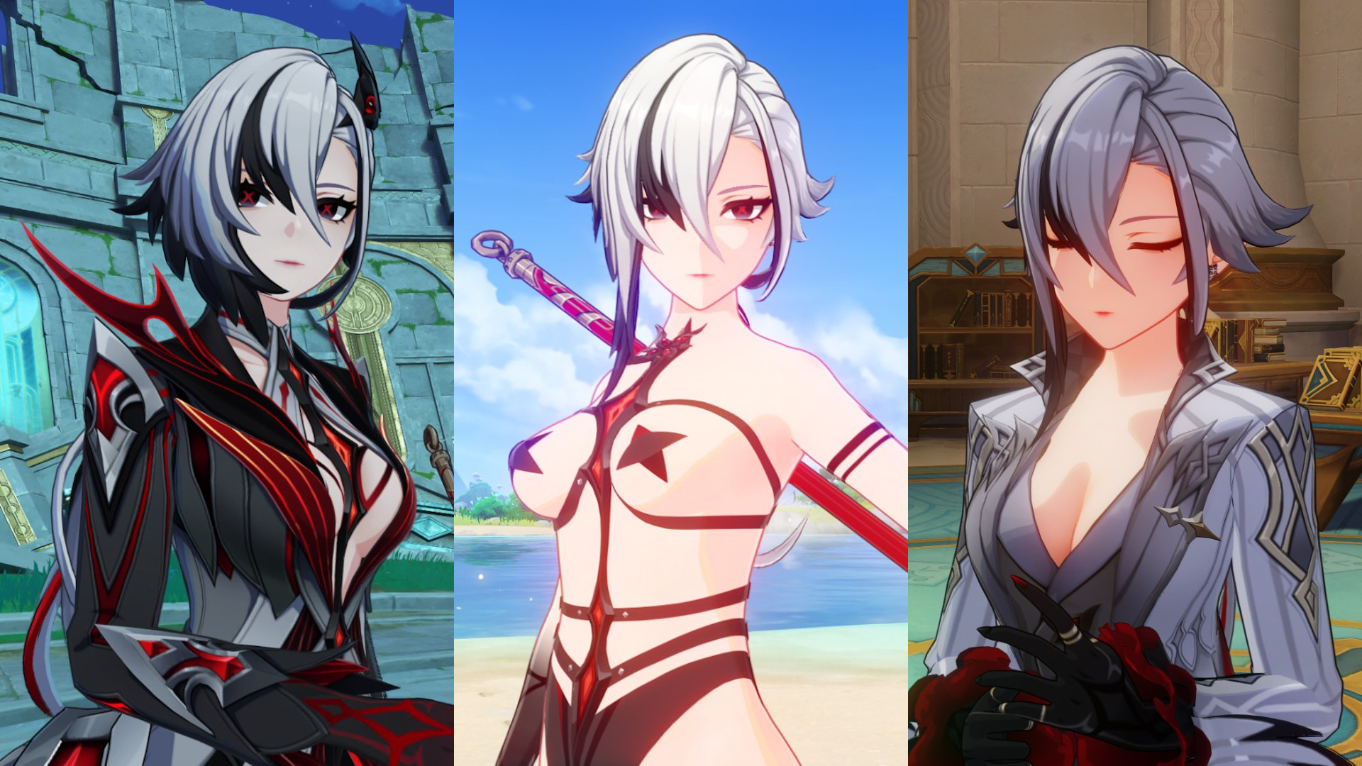 Arlecchino Undressed: Base/Boss + Bikini Nude Mod
