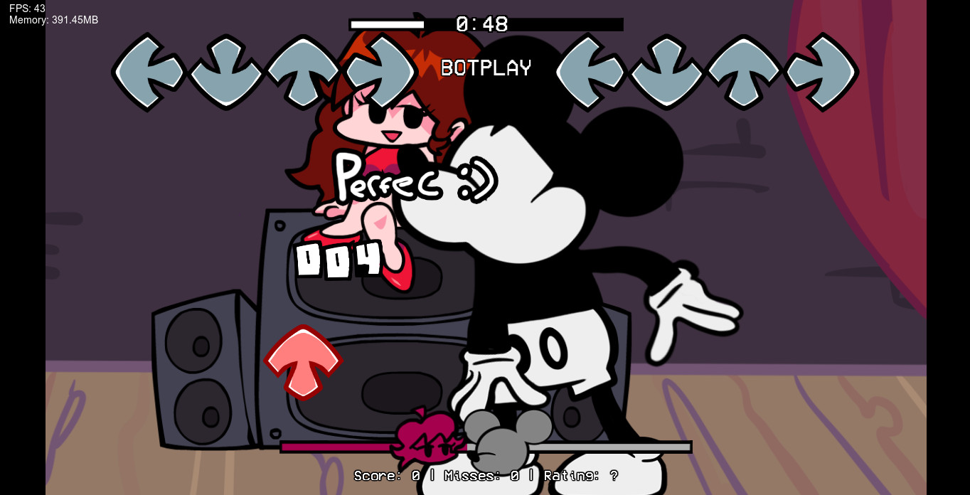 Face Less Mouse Playable Faceless Suicide Mouse.AVI Mod for Friday Night Funkin' | FNF Mods