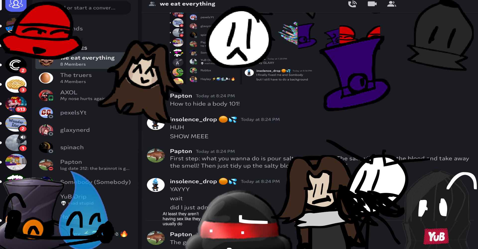 algebra but its a discord chat