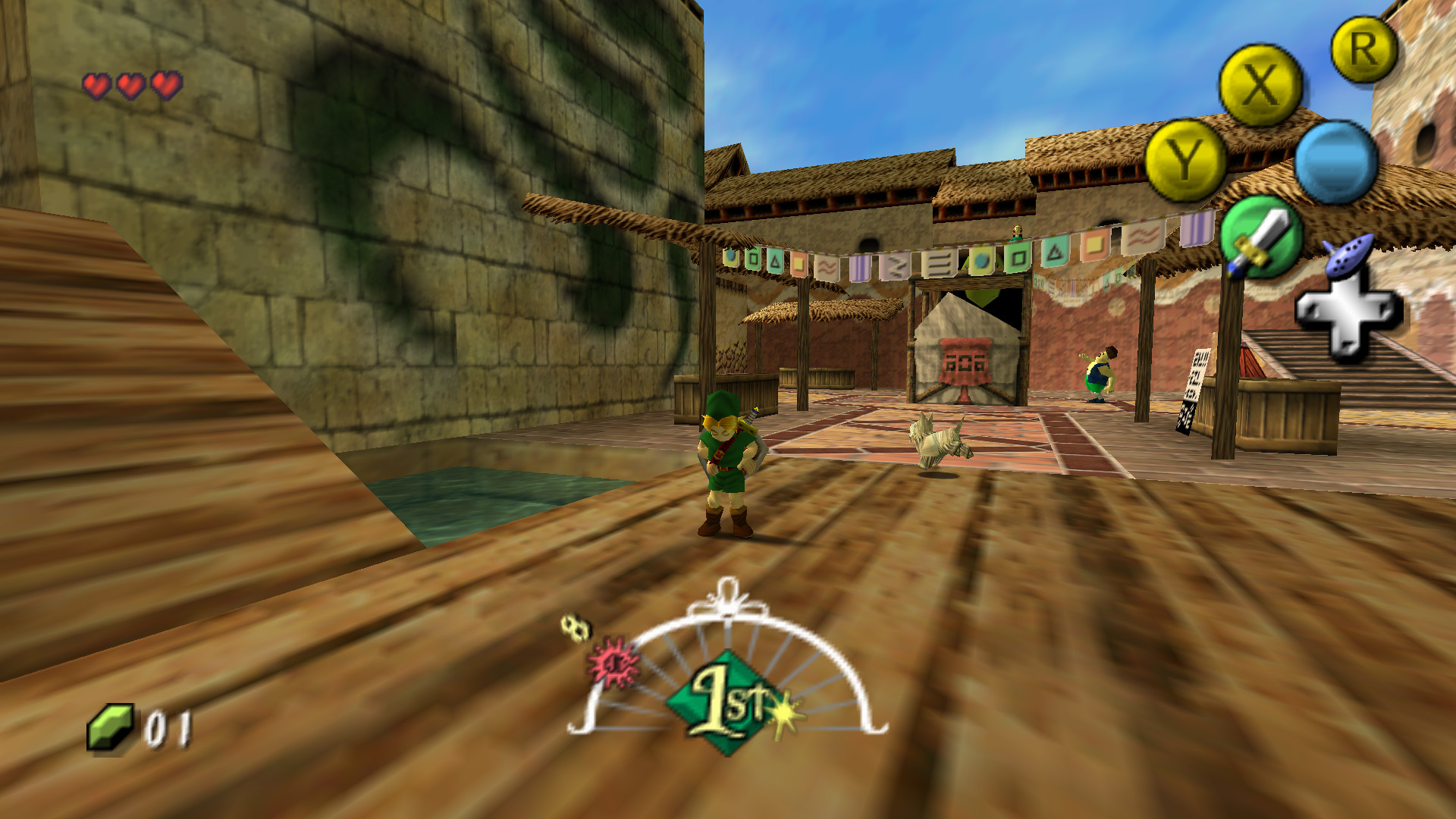 2 Ship 2 Harkinian rodando Majora's Mask em Clock Town