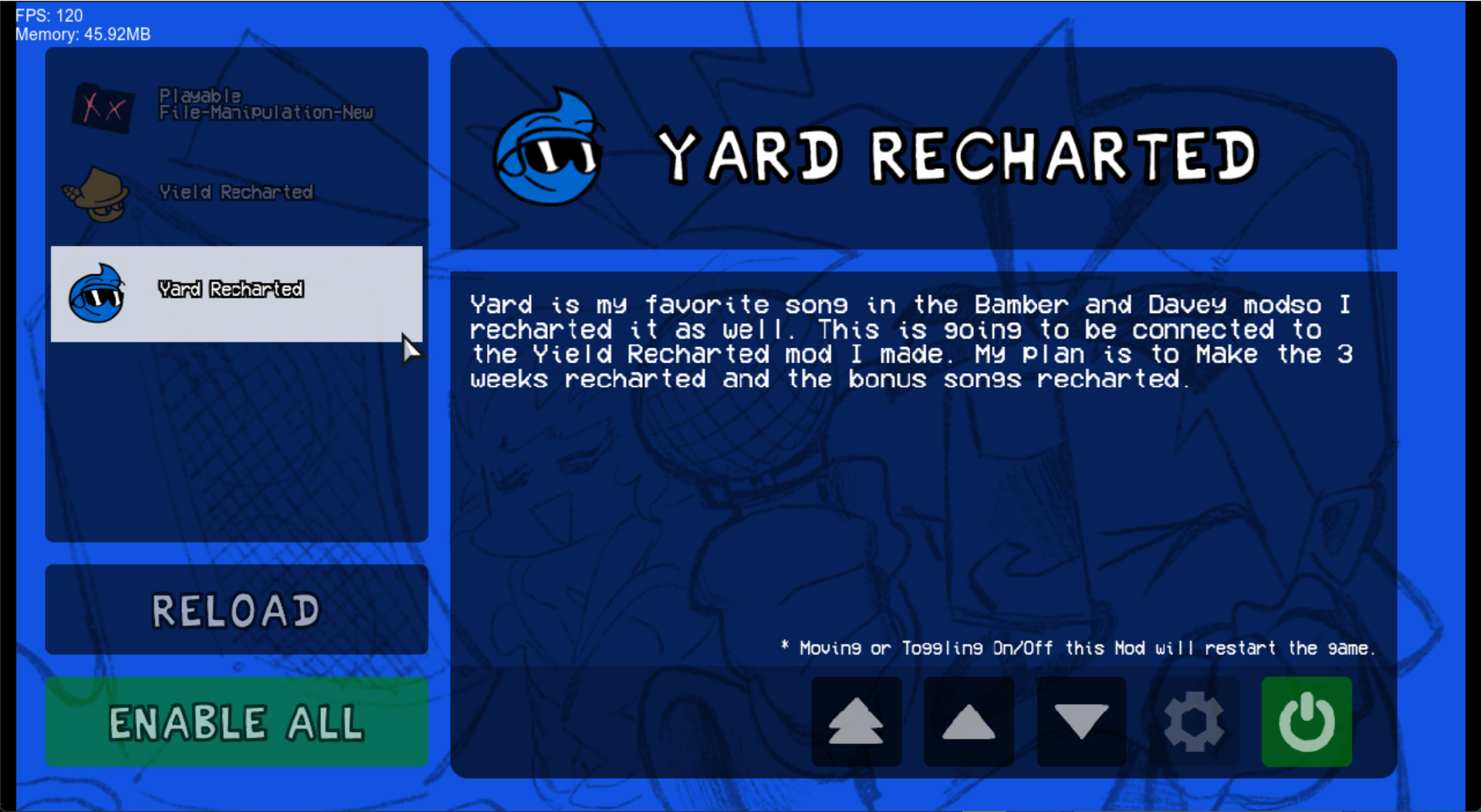 Yard Recharted for the Psych Engine