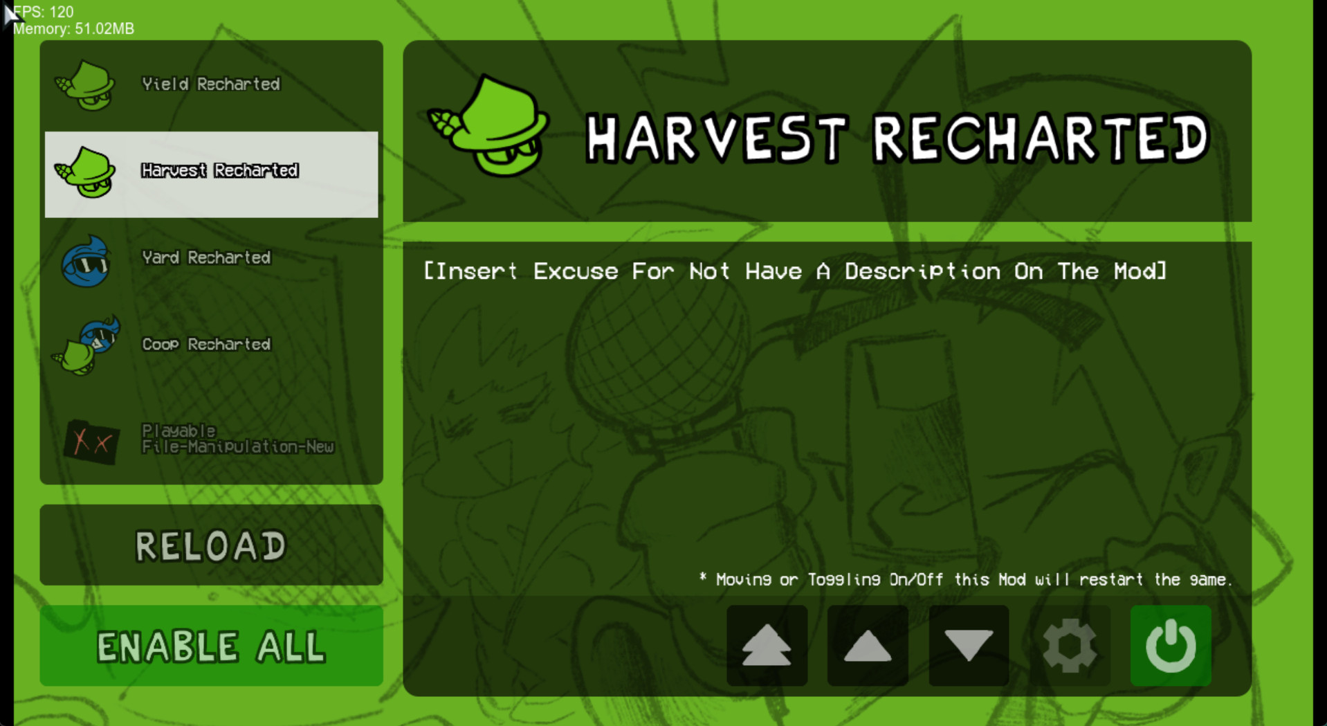 Harvest Recharted for the Psych Engine