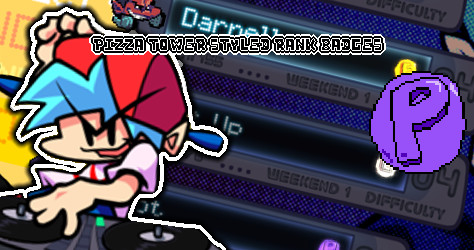 Pizza tower styled rank badges