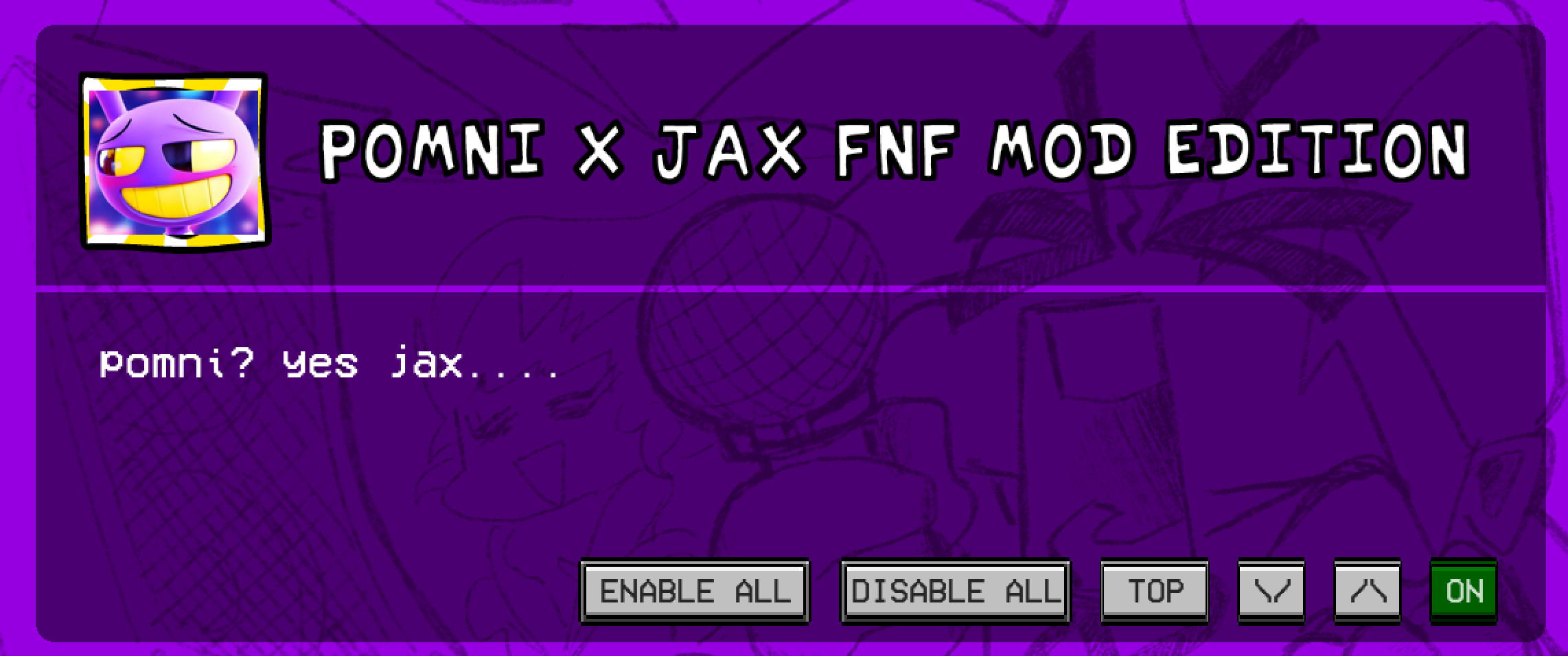 Friday Night Funkin' - Jax X Pomni, the FNF mod