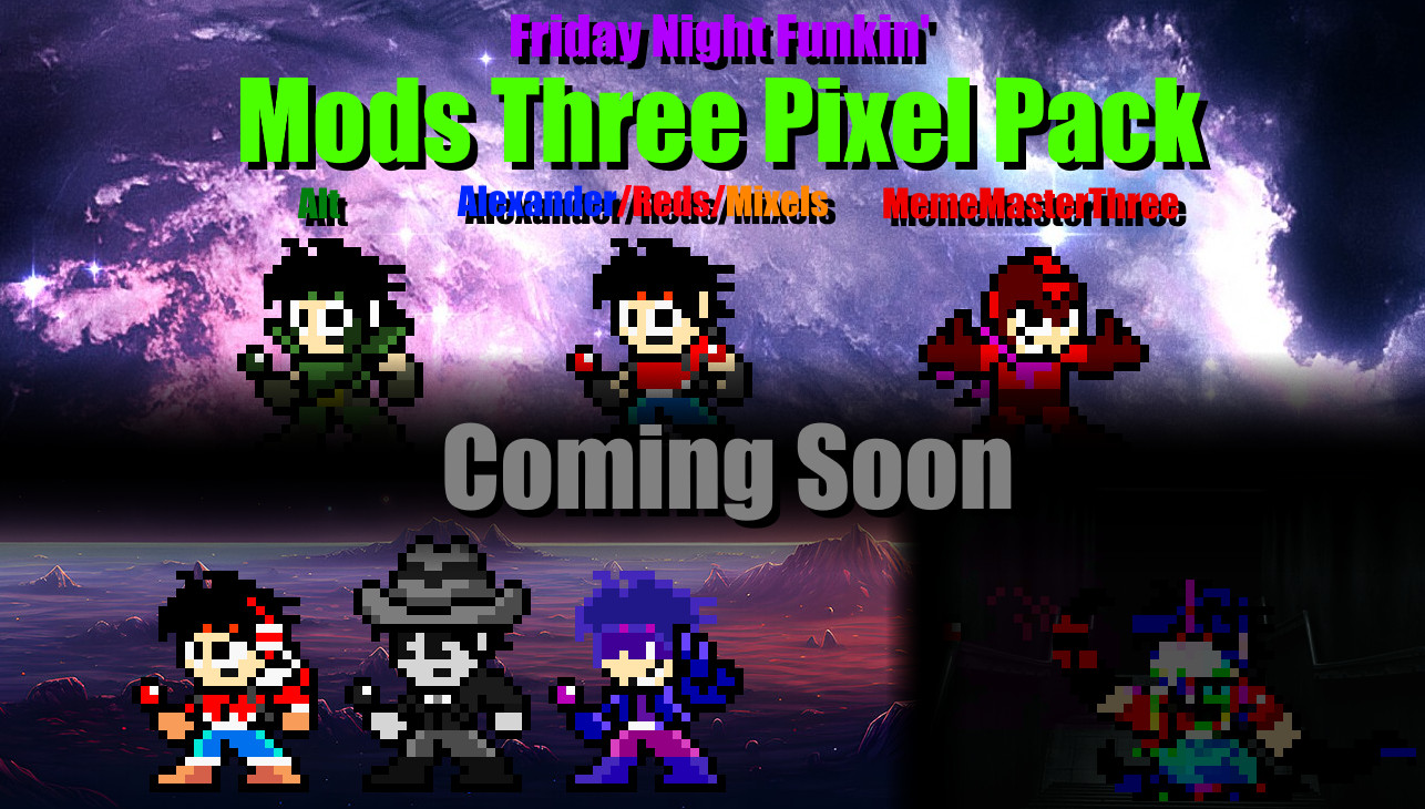 Friday Night Funkin' Mods Three Pixel Pack