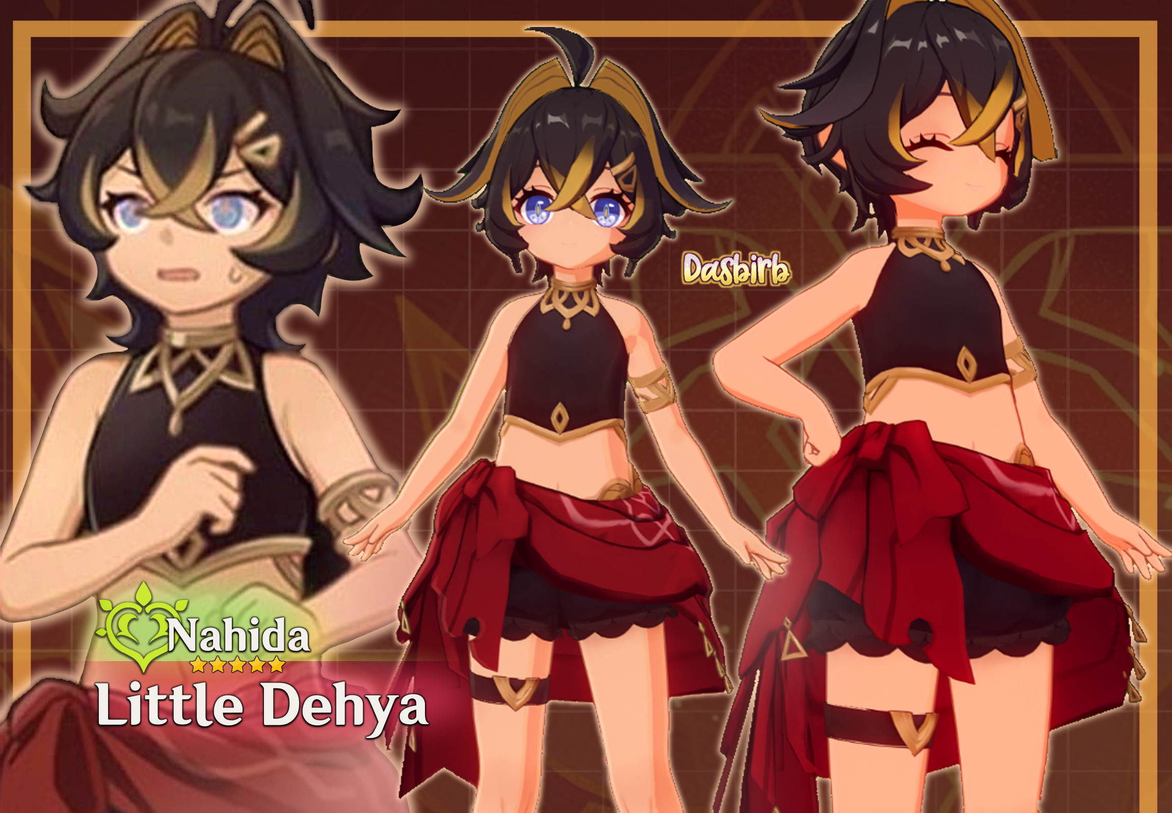 Little Dehya over Nahida