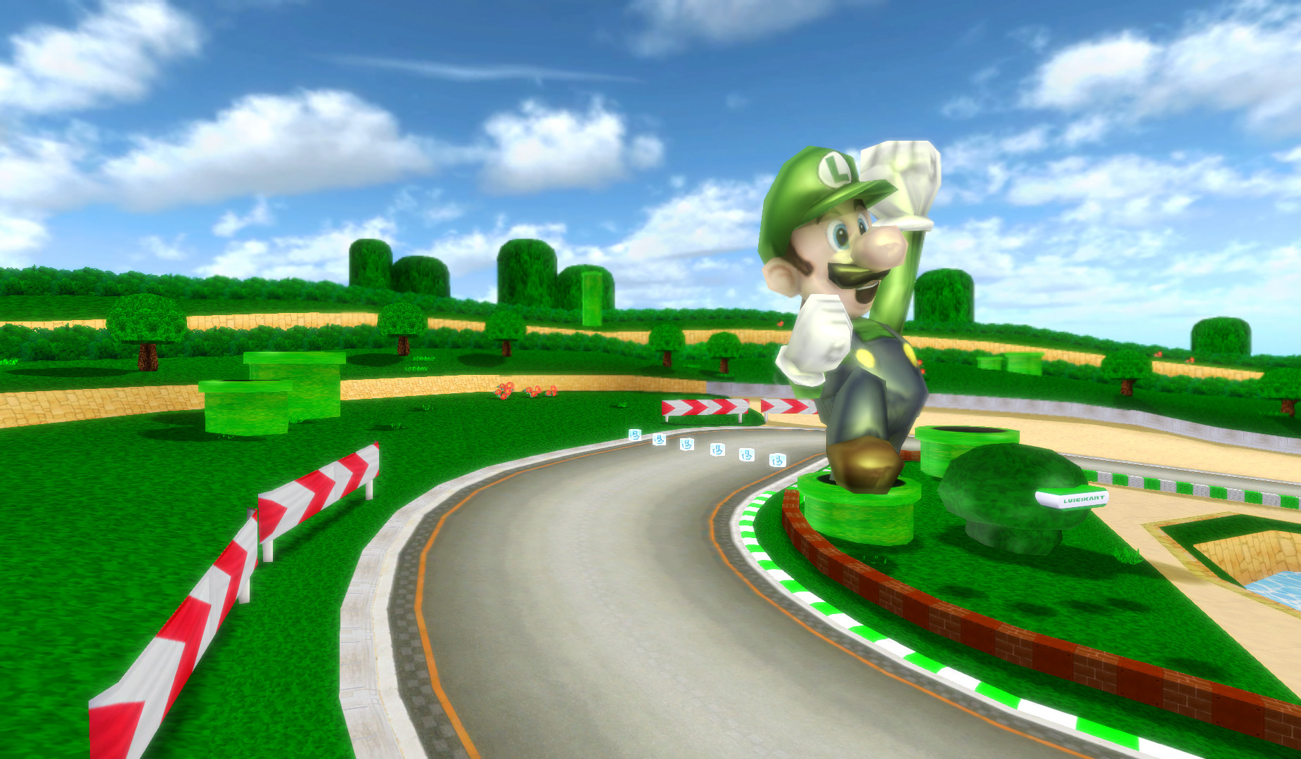 Wii Luigi Circuit HD (Texture Hack) Mod for Mario Kart Wii | MKWii Mods