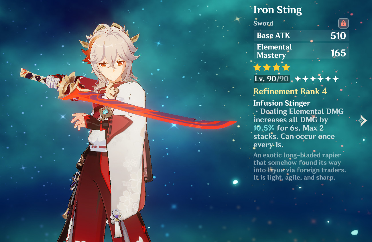 Xiphos', Iron Sting & FSworn to Isshin for Kazuha!