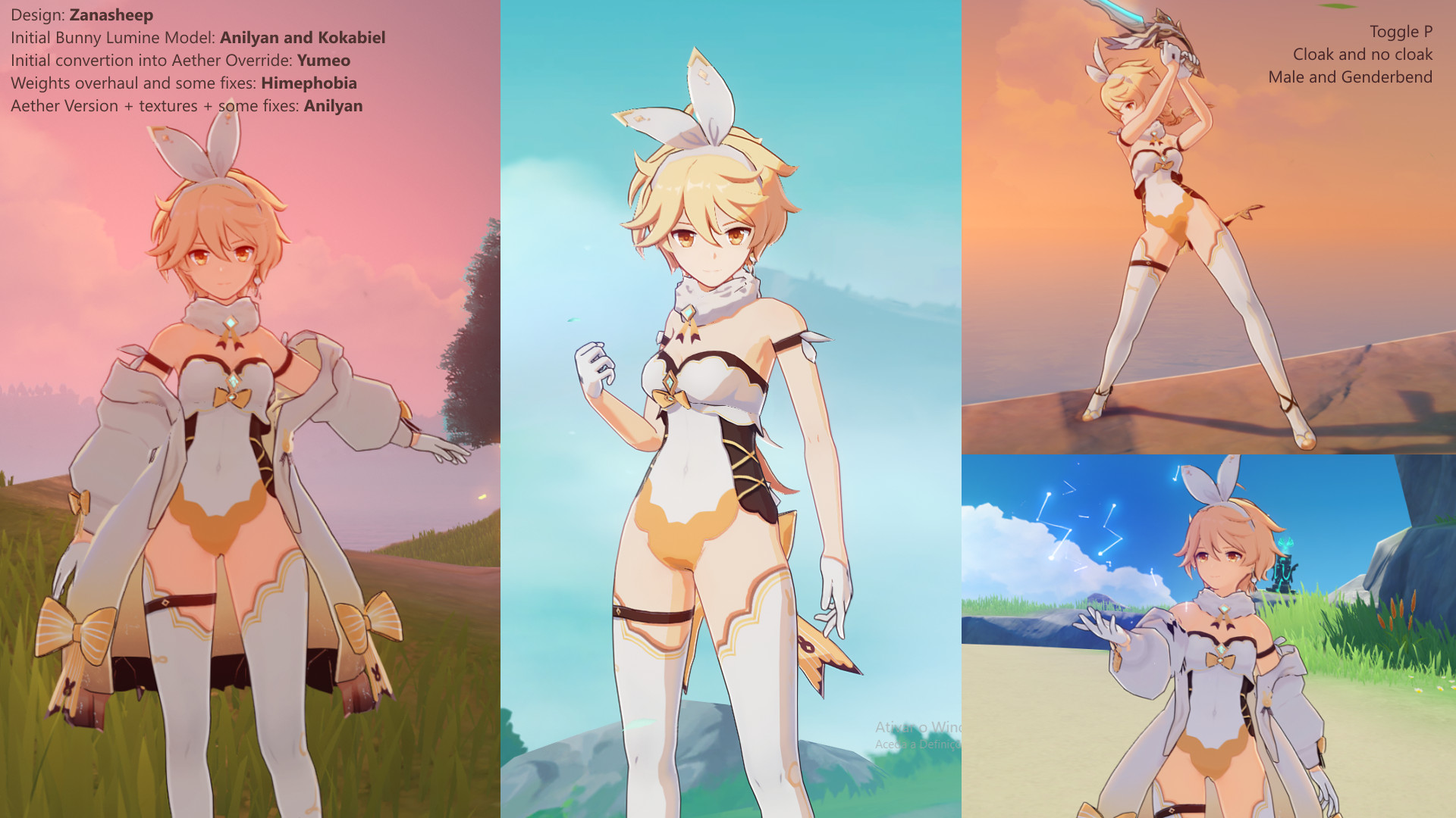 Aether Bunny (male and genderbend versions)