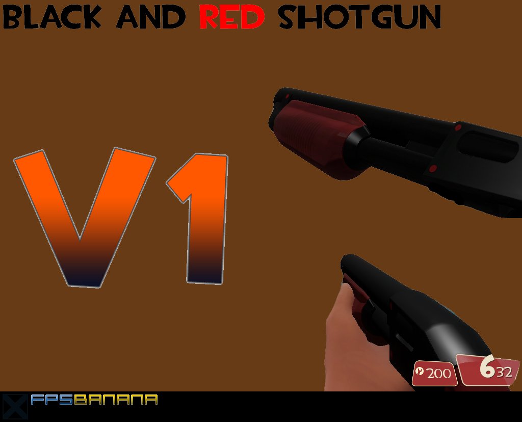 Black and red shotgun