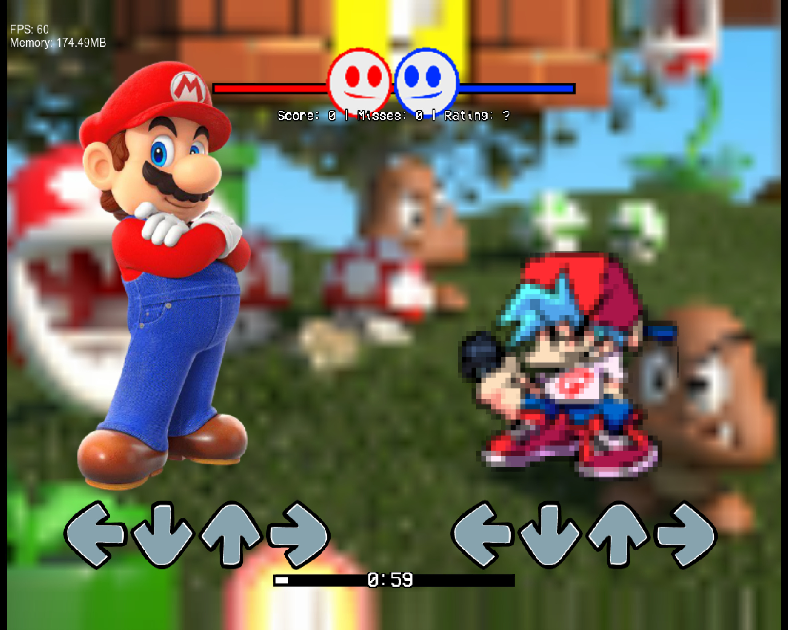 Vs super Mario (joke mod) Mod for Friday Night Funkin' | FNF Mods