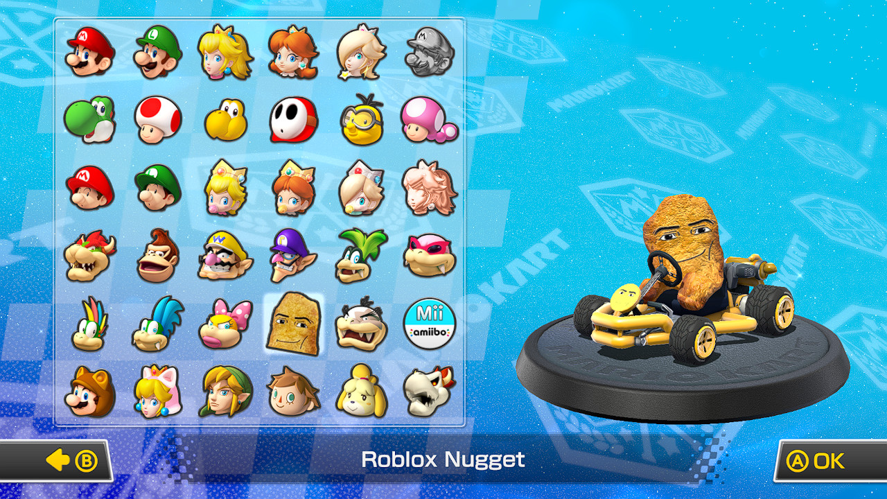 Roblox Chicken Nugget Mod for Mario Kart 8 Deluxe | MK8D Mods