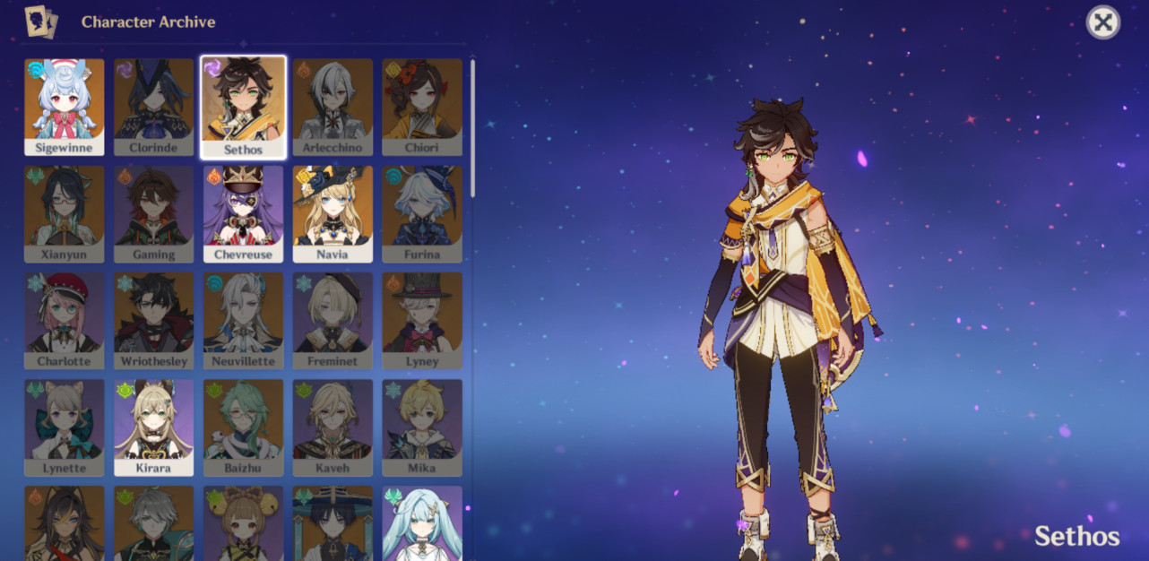 Sethos 5 star Mod